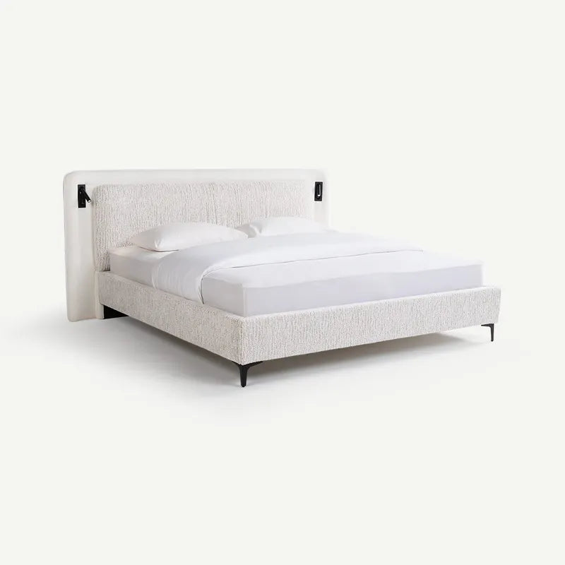 King Bed with Built-in LED lighting 180x200cm – Beige