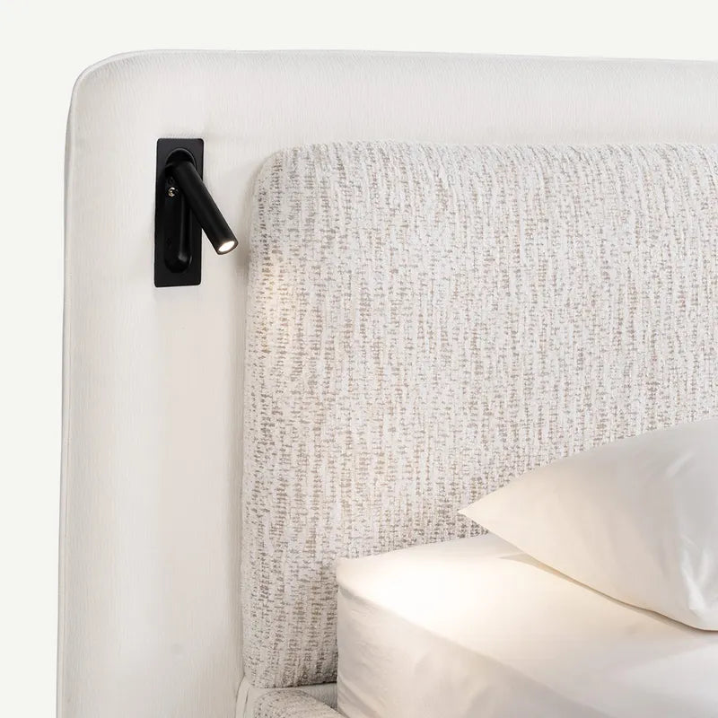 King Bed with Built-in LED lighting 180x200cm – Beige