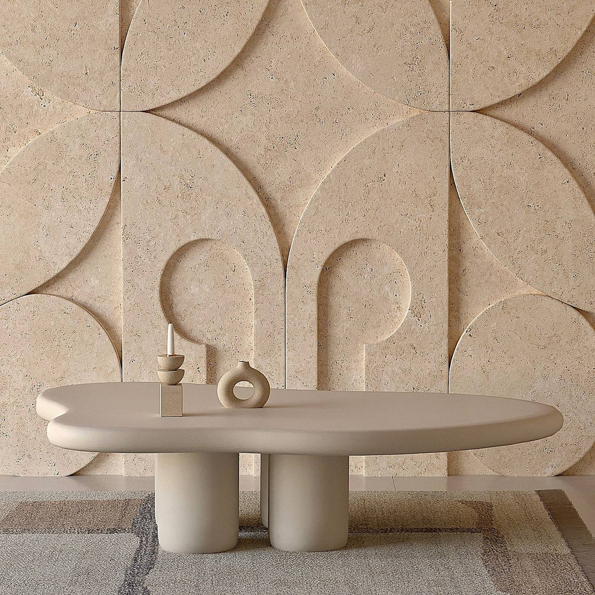 Teddy V2 Coffee Table (Big) – Modern Design (140 x 100 x 40 CM)