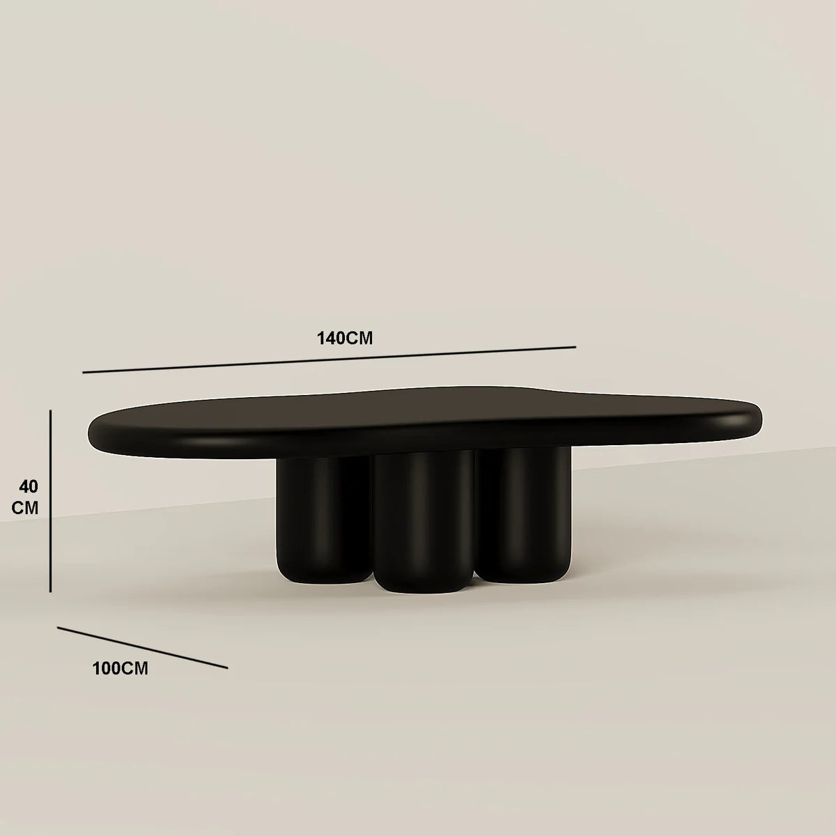 Teddy V2 Coffee Table (Big) – Modern Design (140 x 100 x 40 CM)