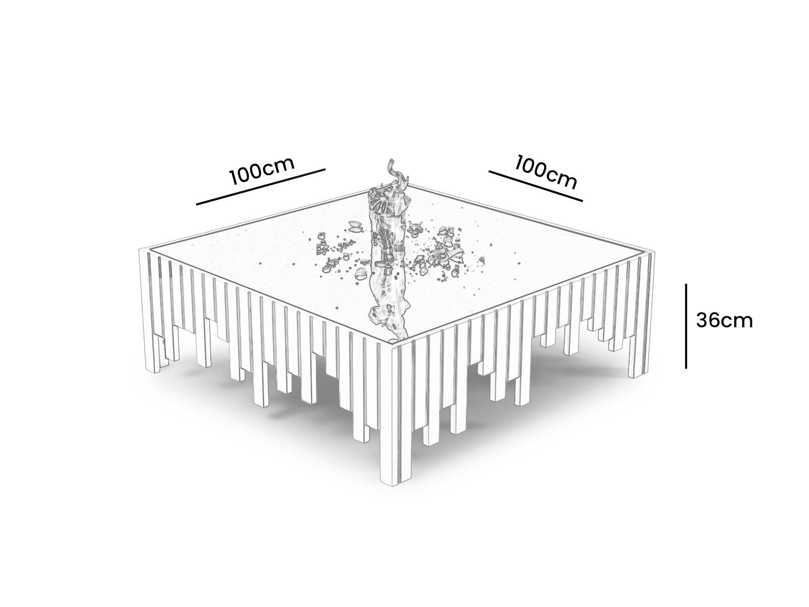 Modern Design Black Coffee Table - Black Gloss Finish