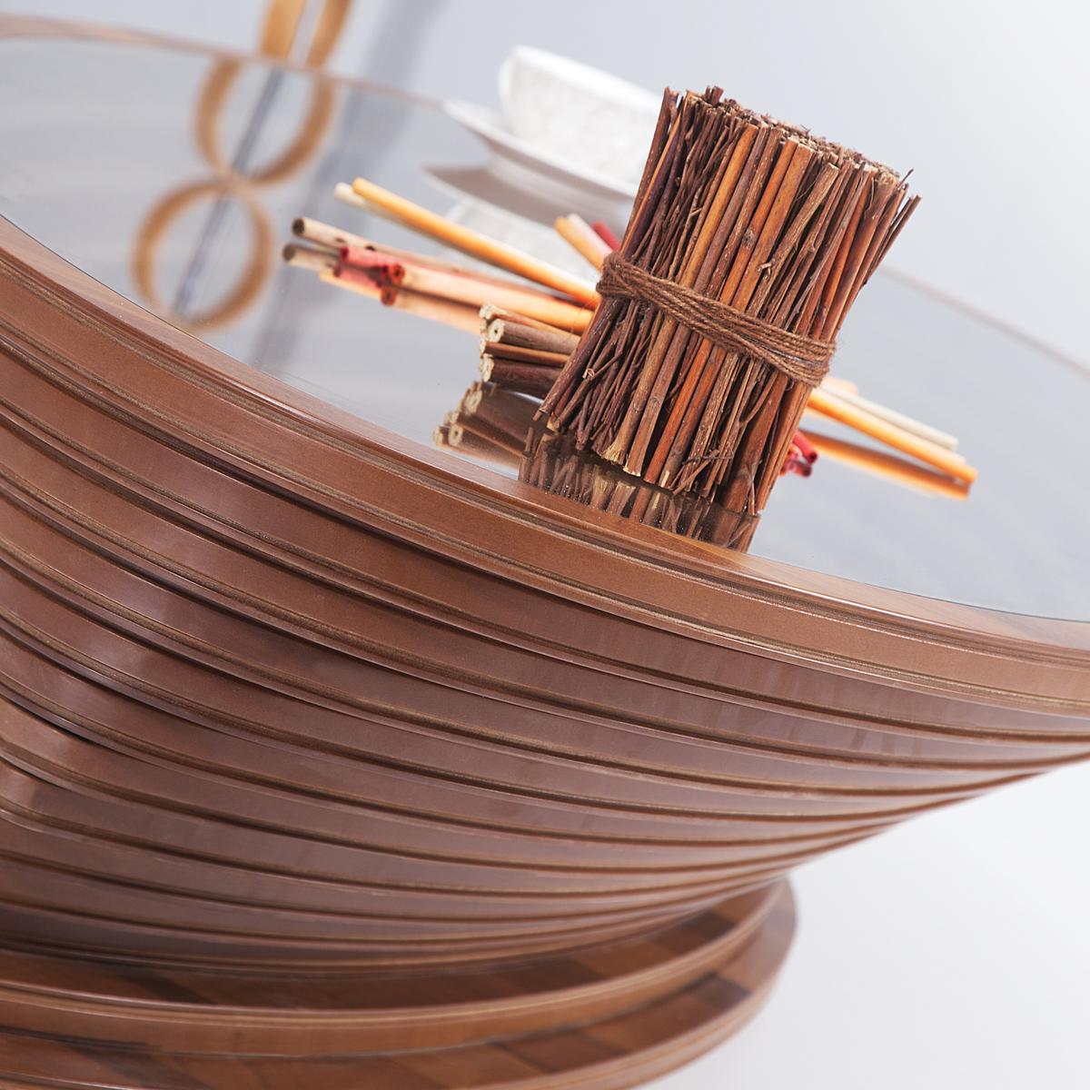 Engineered Wood Coffee Table Wooden With Tempered Glass Top