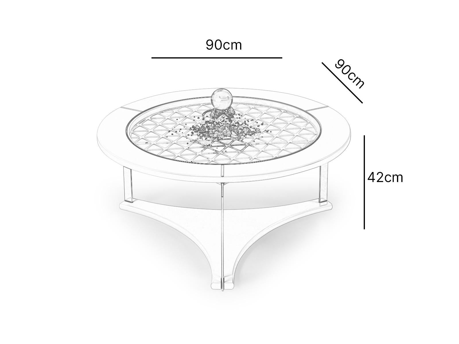 Engineered Wood Coffee Table - White
