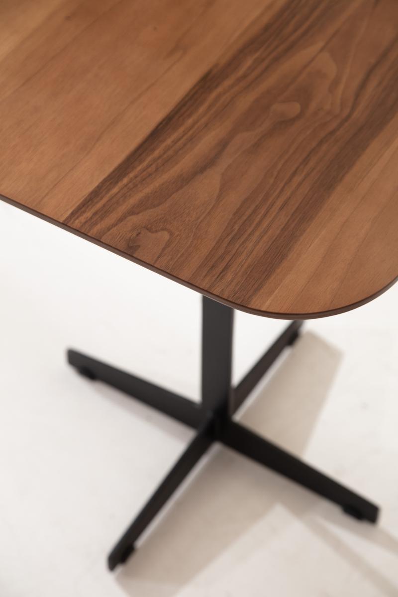 Side Table With Modern Metal Base