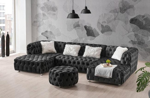 Luxury Velvet U-Shape Sectional Sofa-GCC Home Center