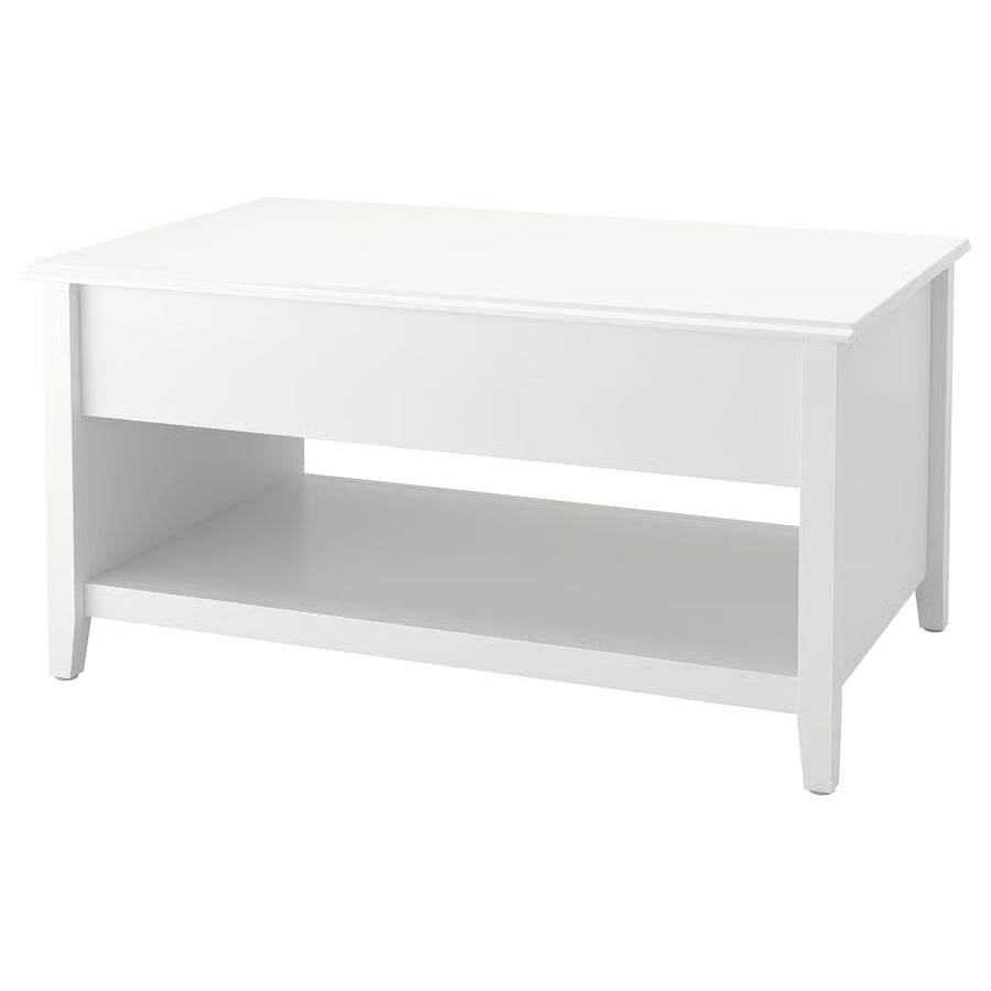 Adjustable Coffee Table With Lift-Top Design, White, 97 cm