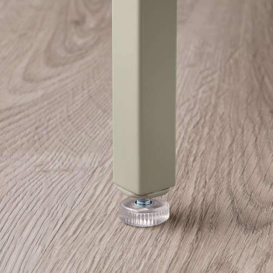 Nest of Tables, Set of 2, Light Beige/Glass, 90×50 cm