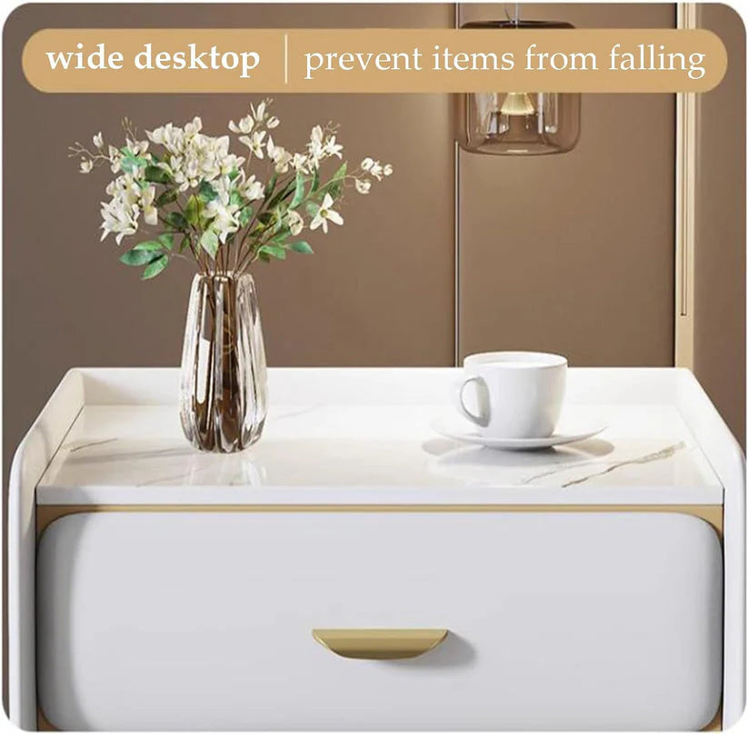 Bedside Table Nightstand Solid Wood with 2 Drawers Bedroom Storage Cabinet-GCC Home Center