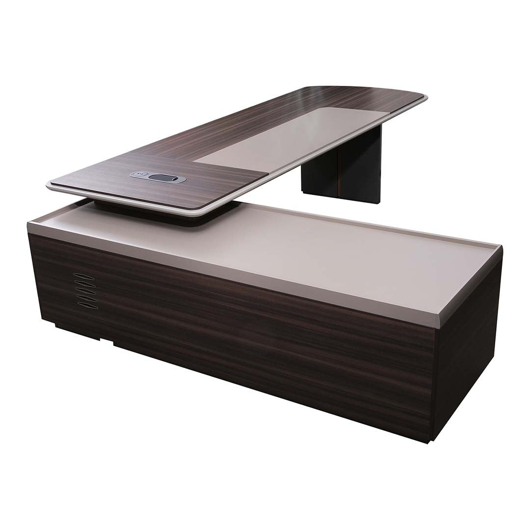 Luxury Executive Office Table With Elegant Brown Finish For Modern Office-GCC Home Center