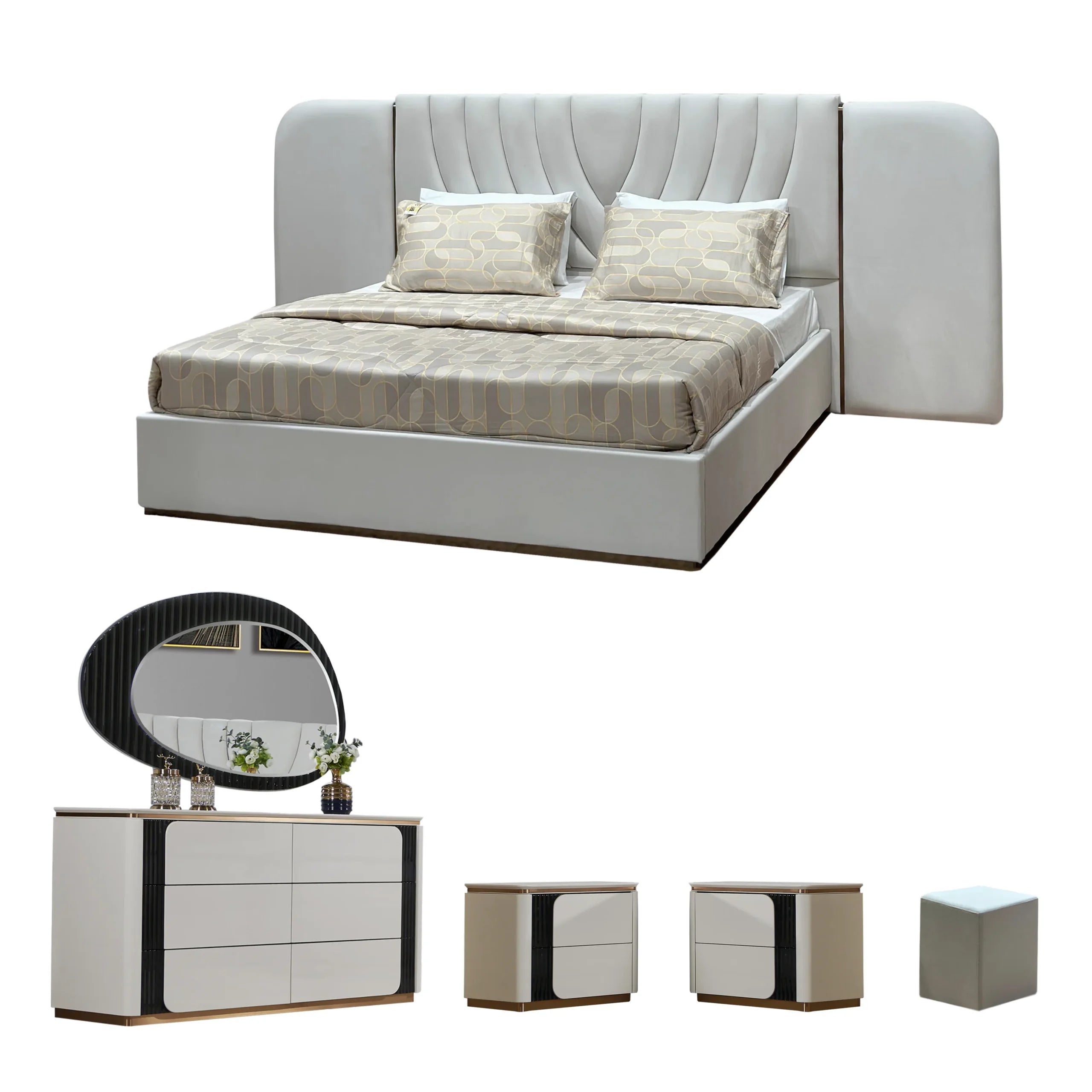 6 Pcs. King Bedroom Set