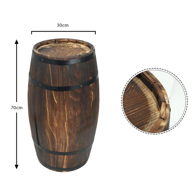 Wooden Decorative Barrel, Garden Decoration-GCC Home Center