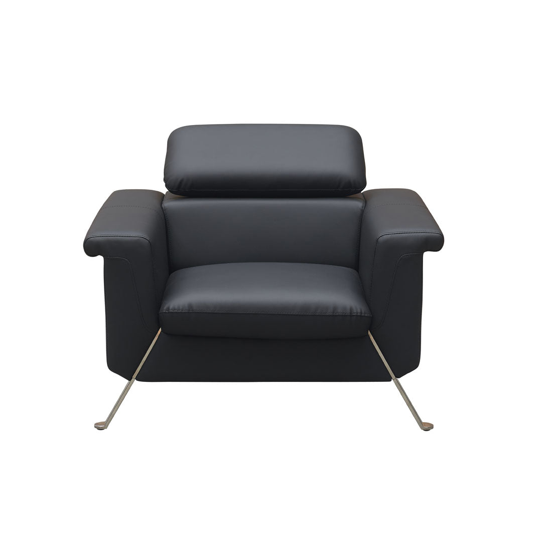 Luxurious PU Leather Office Sofa Set Metal Legs For Living Room And Office-GCC Home Center