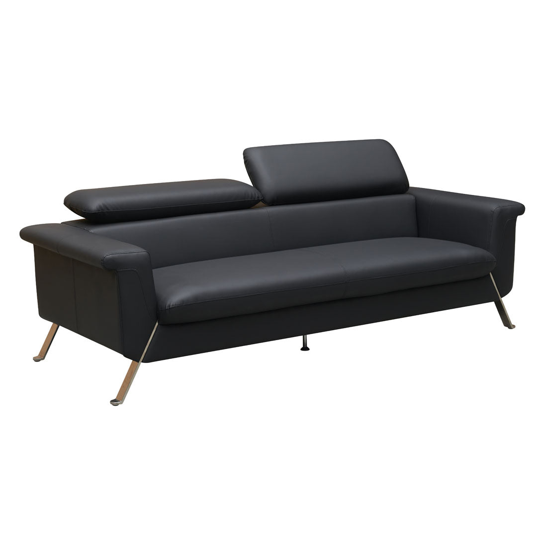 Luxurious PU Leather Office Sofa Set Metal Legs For Living Room And Office-GCC Home Center