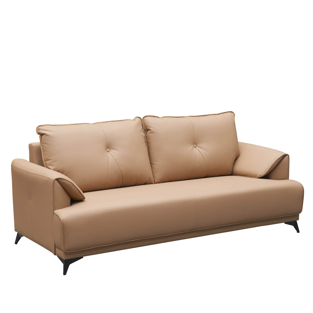 PU Leather Office Sofa Set 3+1+1, Beige Color-GCC Home Center