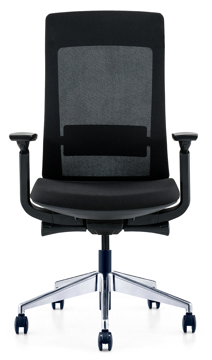Ergonomic Multifunction Office Chair – Adjustable Headrest, 4-Position Lock, and Chrome Base