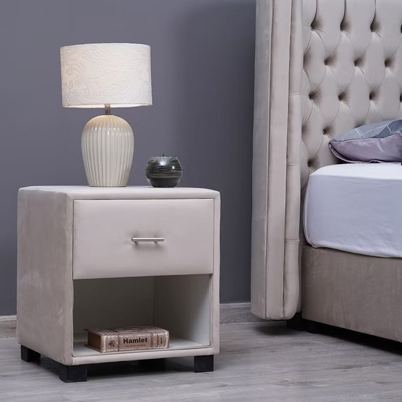 Velvet Single Drawer Night Stand
