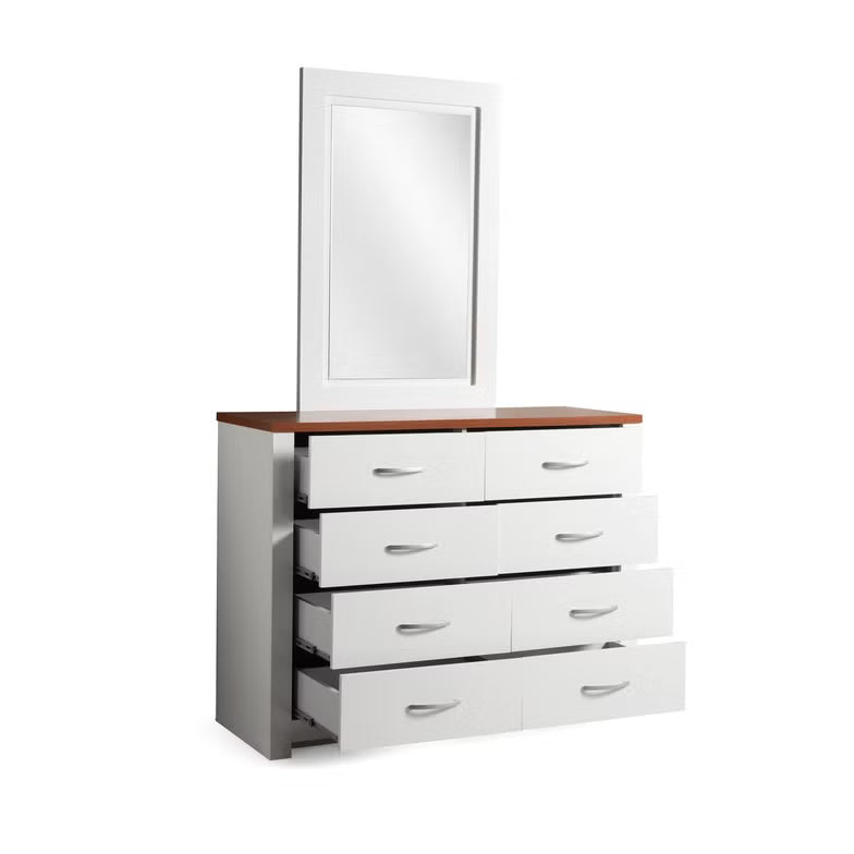 High-Quality MDF White Dressing Table with Mirror
