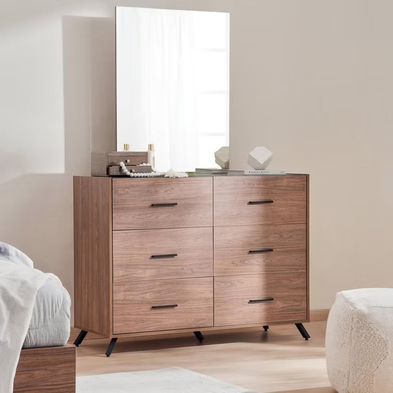 Dresser with Mirror – Walnut