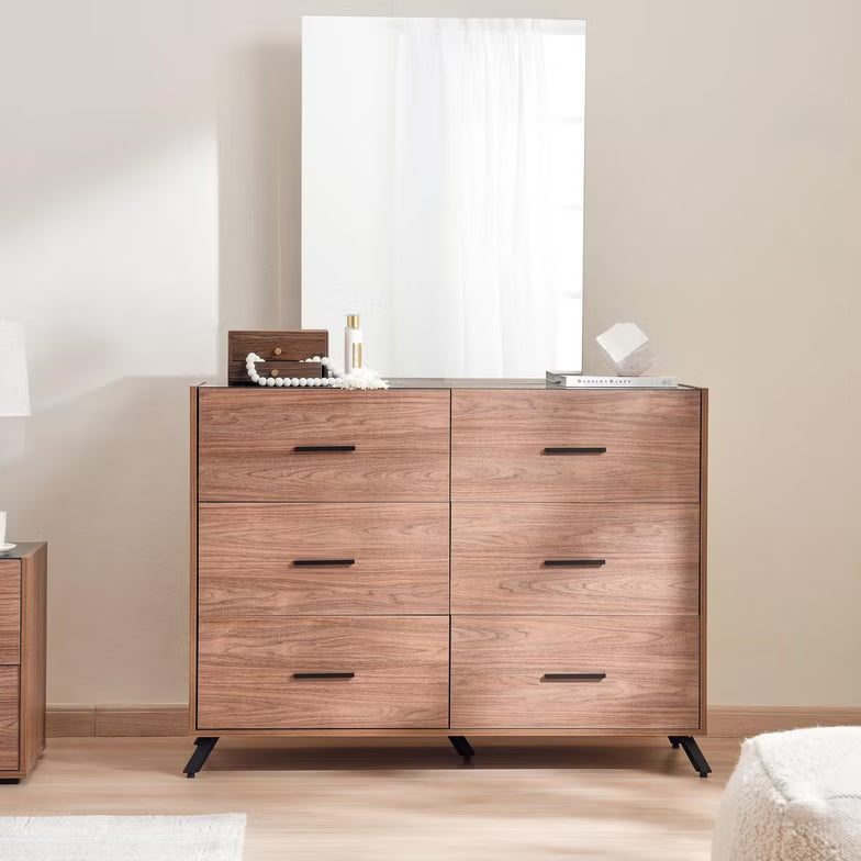 Dresser with Mirror – Walnut