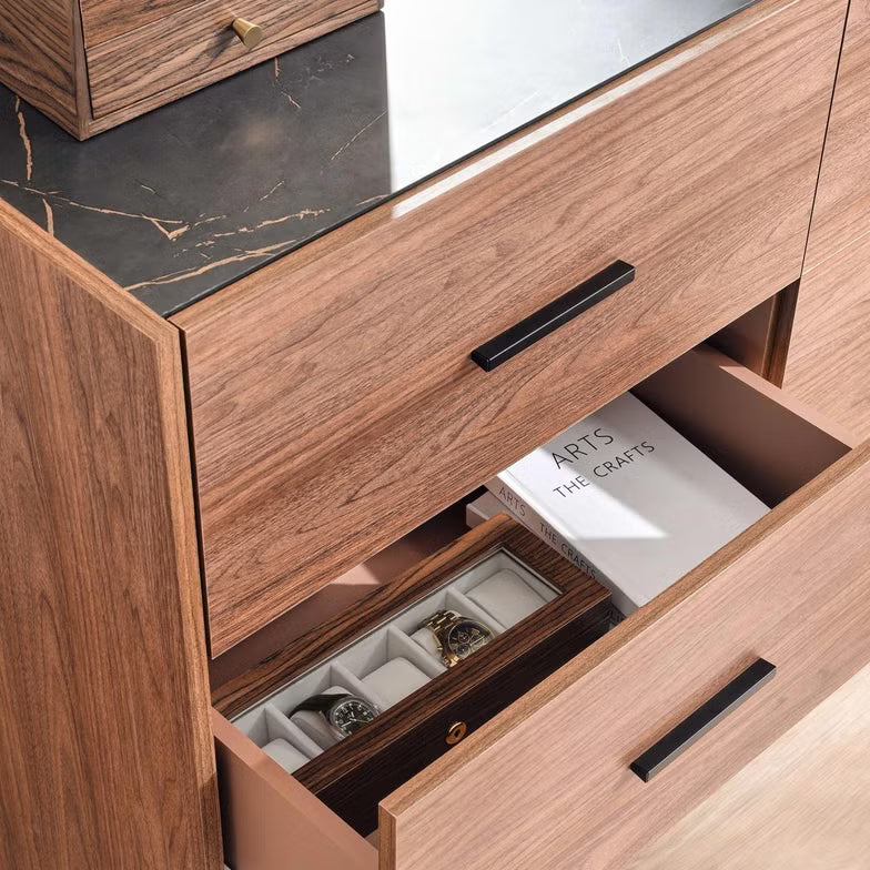 Dresser with Mirror – Walnut