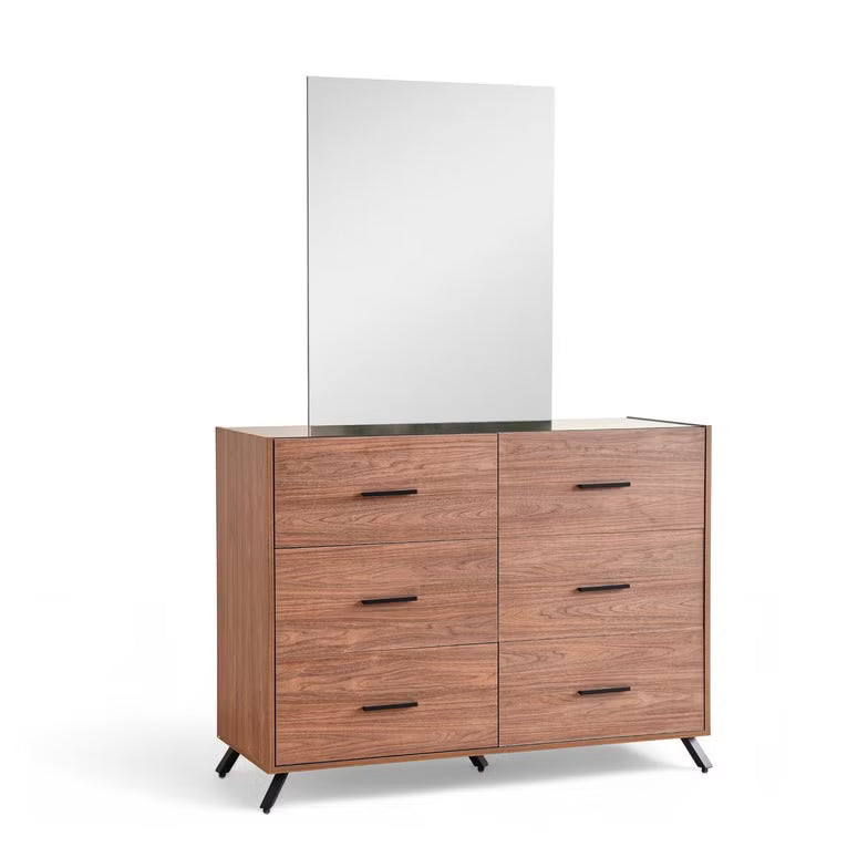 Dresser with Mirror – Walnut