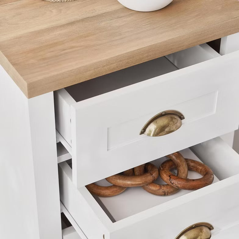 3-Drawer Nightstand – White