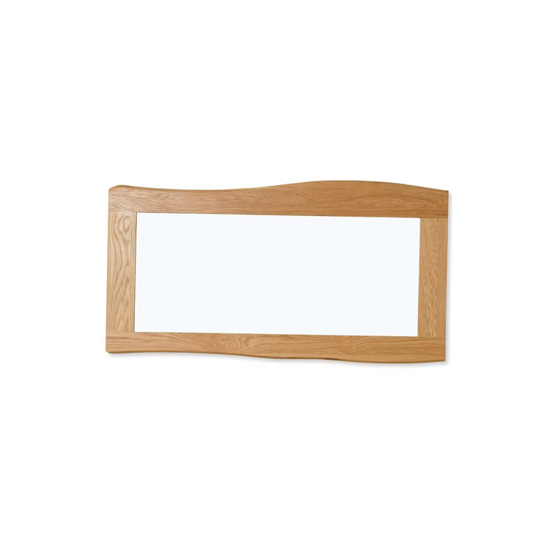 Serelume Dressing Table with Mirror – Antique Oak & Black