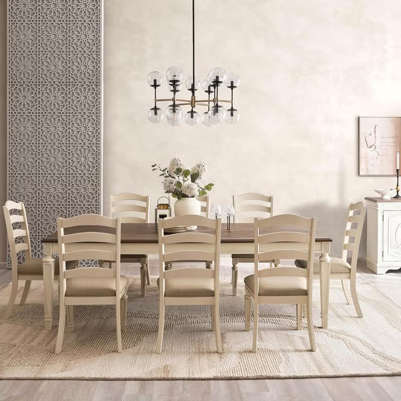 1+8 Seater Dining Set with Arcadian Chairs – White Natural