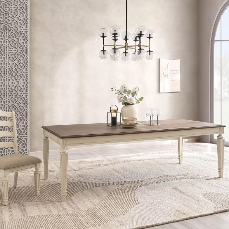 1+8 Seater Dining Set with Arcadian Chairs – White Natural