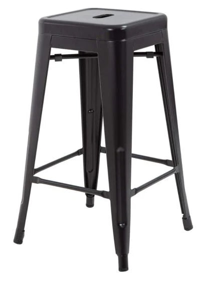 Metal Stackable Bar-Home Kitchen Stool - Black-GCC Home Center
