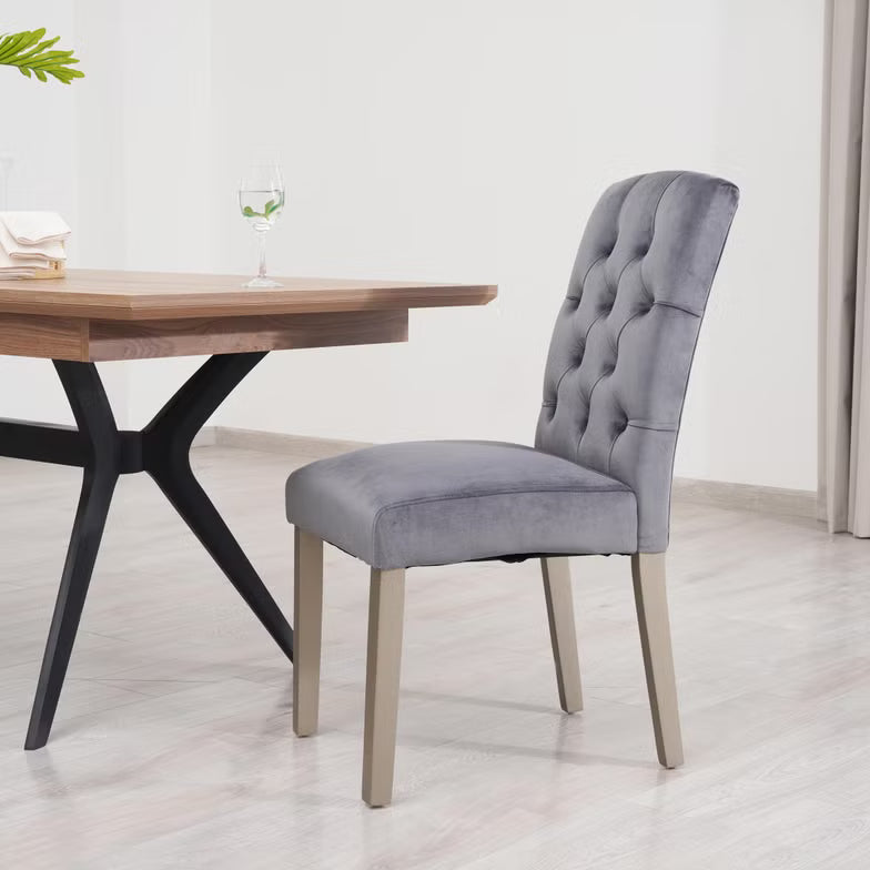 1+6 Seater Marble Dining Set with Elke Chairs – White (Marble Top)