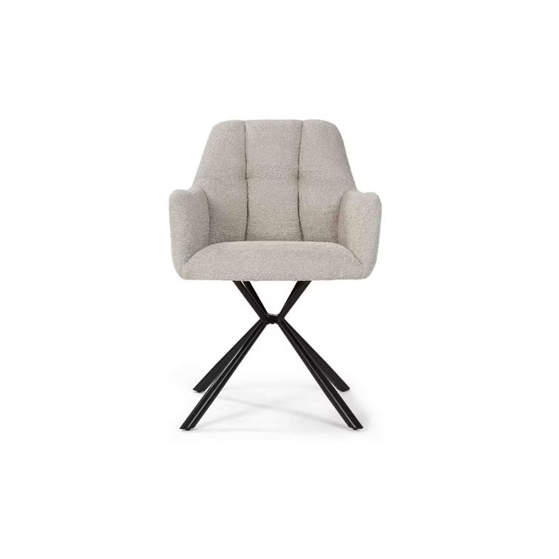 1+6 Seater Round Dining Set with Corina Chairs – White