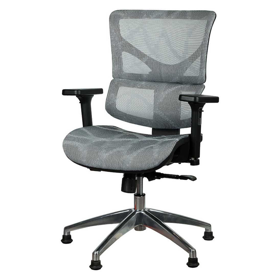 Office Visitor Chair With Height Adjustable, Armrests And 5 Swivel Wheels-GCC Home Center