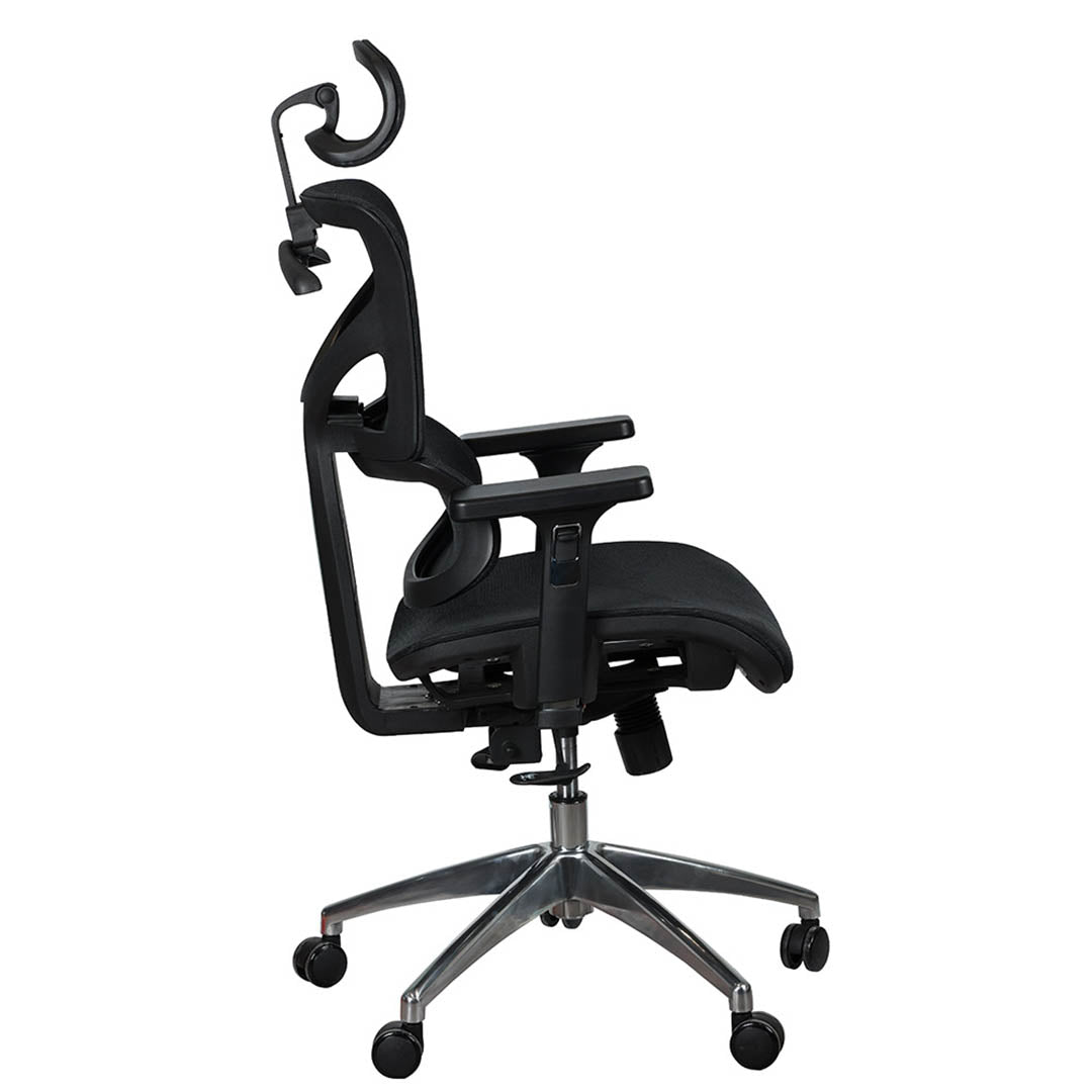 Ergonomic Design High Back Chair With Height Adjustable, Lumbar Support And 5 Swivel Wheels-GCC Home Center