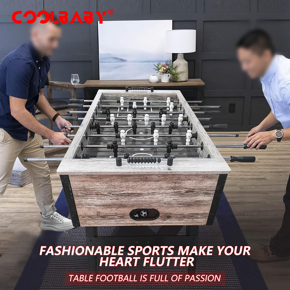 Foosball Table Adult Size - 55",Wood Football Table,Durable & Stylish Designs,Arcade Soccer Table Game for Kids Adults, Game Room, Home, Office, Partyvvv