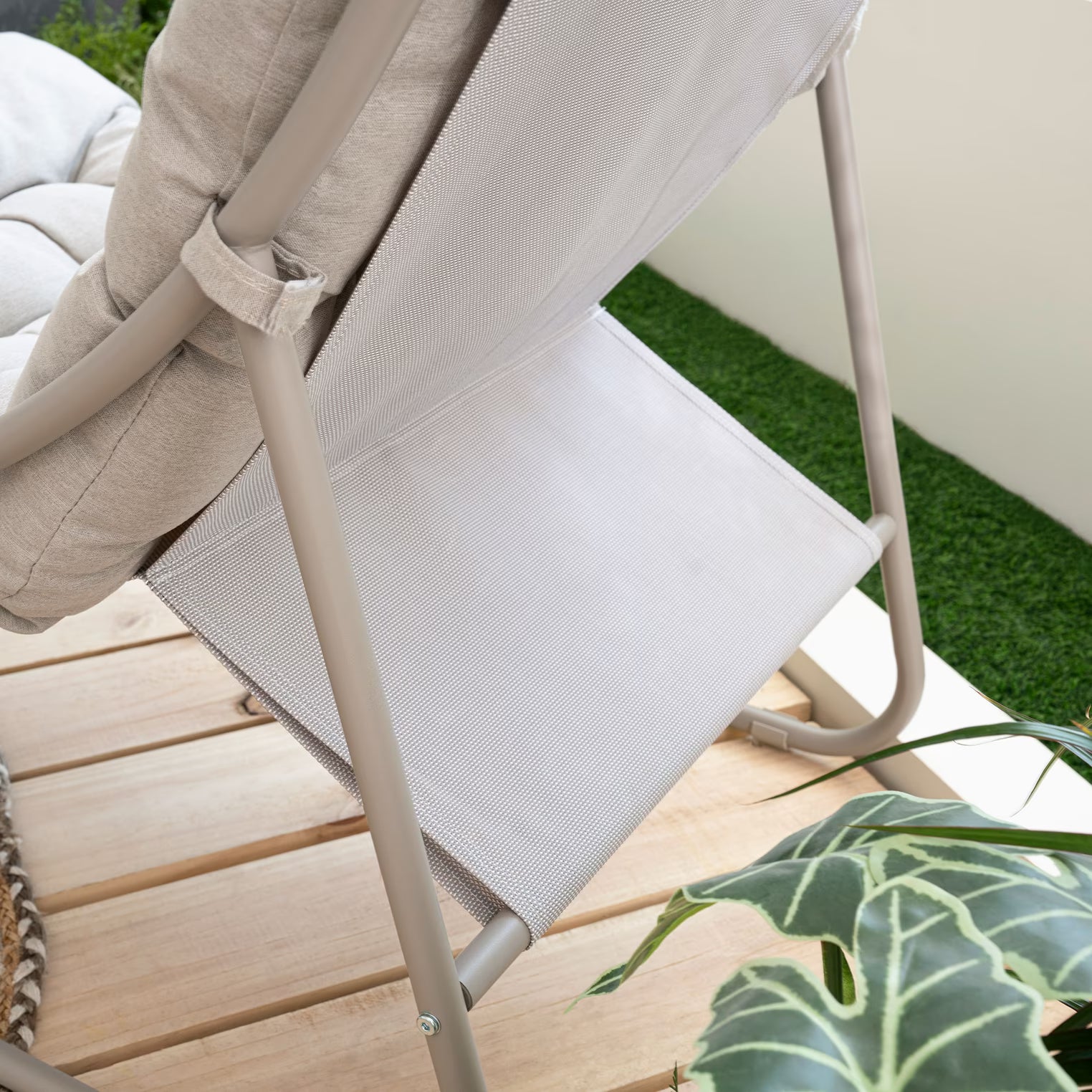 Outdoor Sofa Set (2+1+1+Coffee Table) – Cream