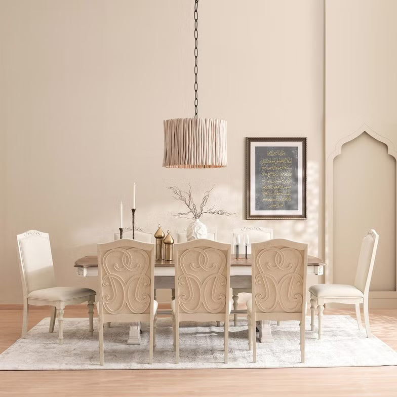 1+8 Seater Dining Set with Arcadian Chairs Package – White Natural