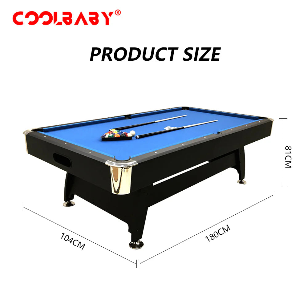 6FT Billiards Table,3 in 1 Professional Billiard Pool Tables, Scratch Resistant Luster, DGMT-7012