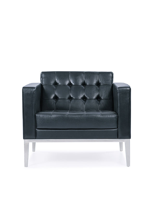 PU Leather Sofa Seat – Classic Design with Solid Wood Frame