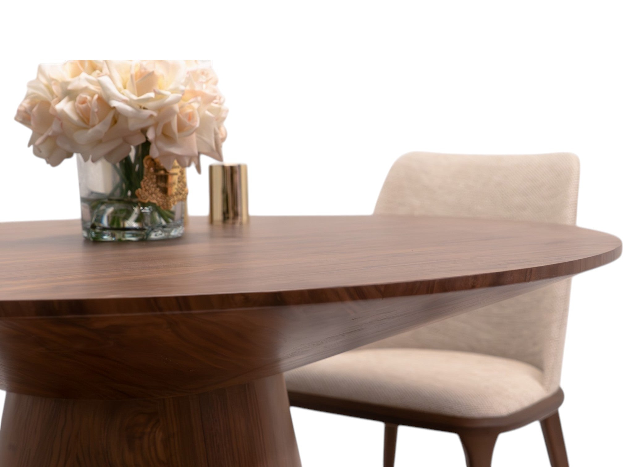 Round Dining Table – Walnut Veneer (120 cm)