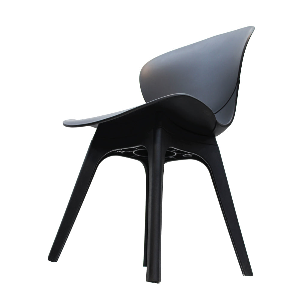 Jilphar Furniture Polypropylene Dining Chair Black, JP1027-GCC Home Center