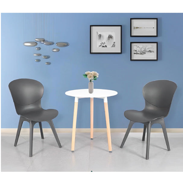 Jilphar Furniture Polypropylene Dining Chair Black, JP1027-GCC Home Center