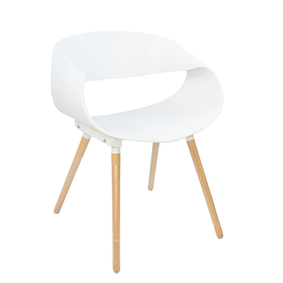 Jilphar Furniture Modern PP Dining Chair with Wooden Legs JP1037-GCC Home Center