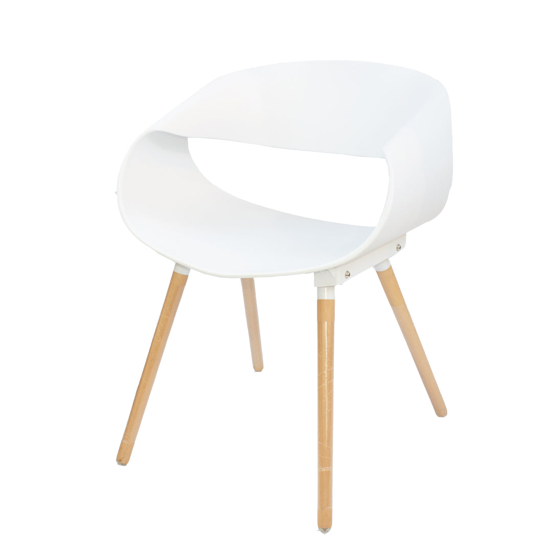 Jilphar Furniture Modern PP Dining Chair with Wooden Legs JP1037-GCC Home Center
