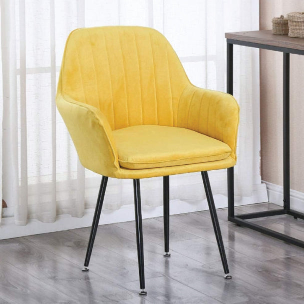 Jilphar Furniture Readymade Yellow Velvet Living Room Chair JP1181A-GCC Home Center
