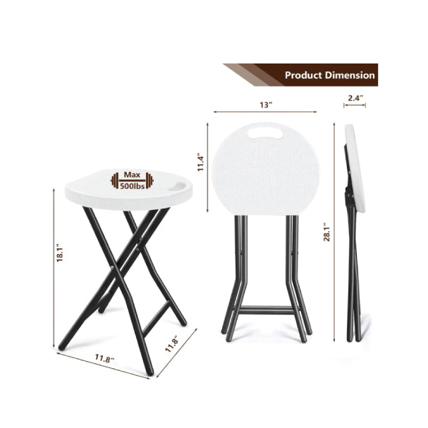 Jilphar Furniture Metal and Plastic Folding Small Stool JP1239-GCC Home Center