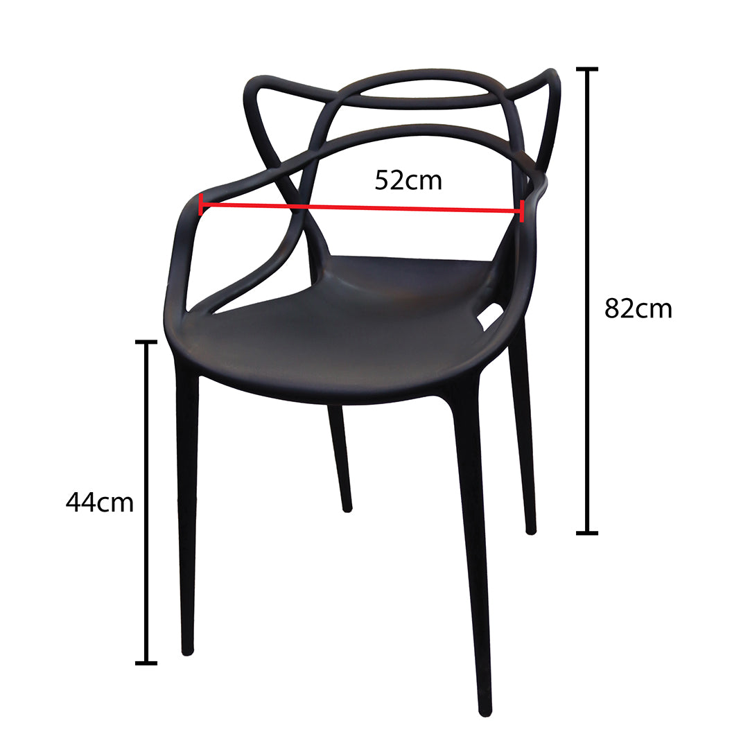 Jilphar Furniture Half Molded Polypropylene Dining Chair JP1325-GCC Home Center