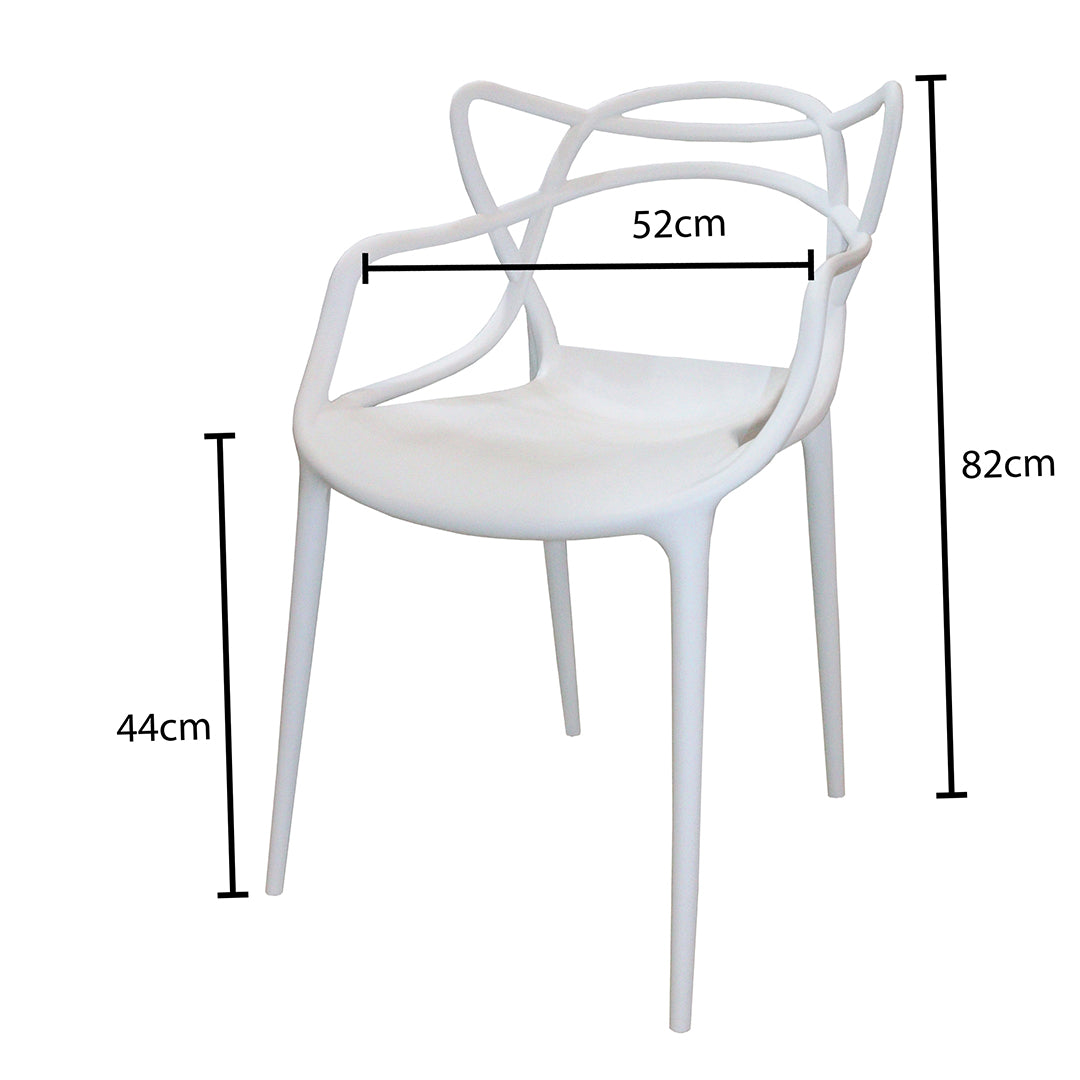 Jilphar Furniture Half Molded Polypropylene Dining Chair JP1325-GCC Home Center