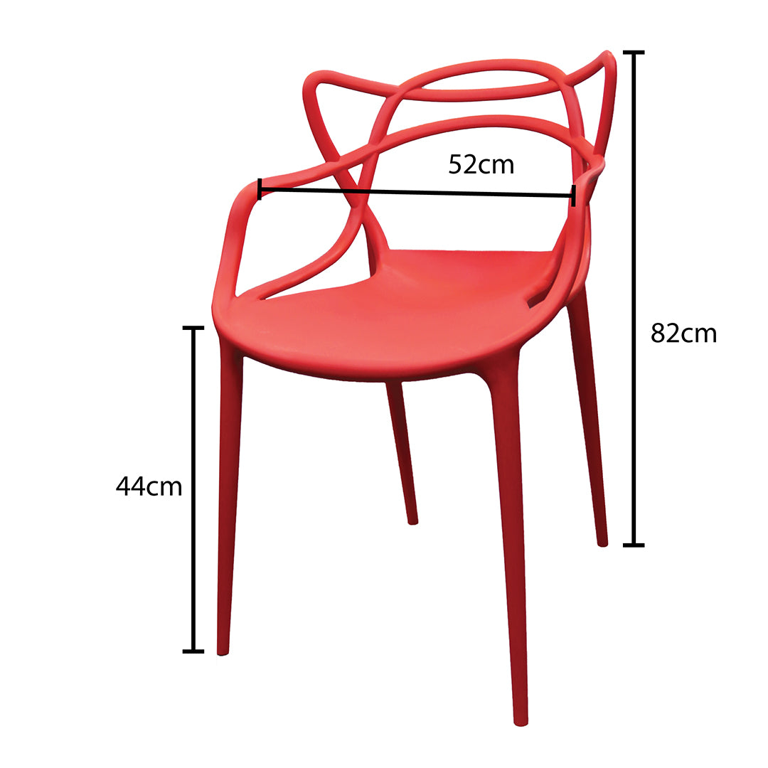 Jilphar Furniture Half Molded Polypropylene Dining Chair JP1325-GCC Home Center