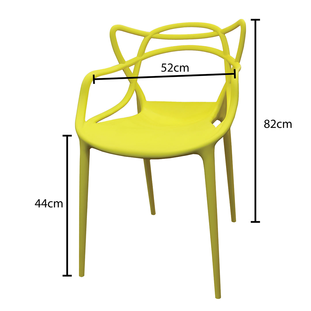 Jilphar Furniture Half Molded Polypropylene Dining Chair JP1325-GCC Home Center